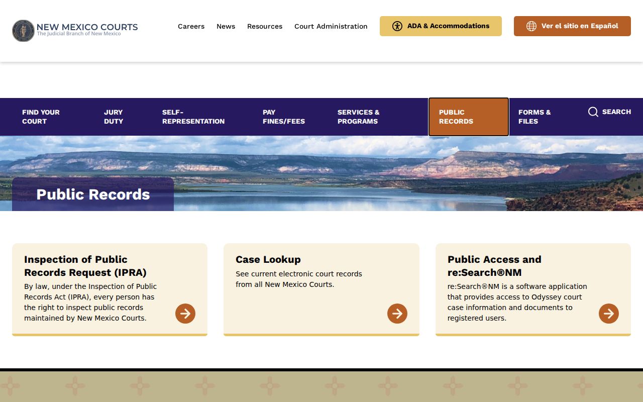 Cibola County criminal court public records access
