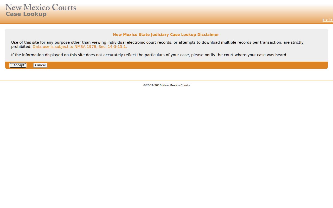 Cibola County criminal case records in New Mexico Case Lookup